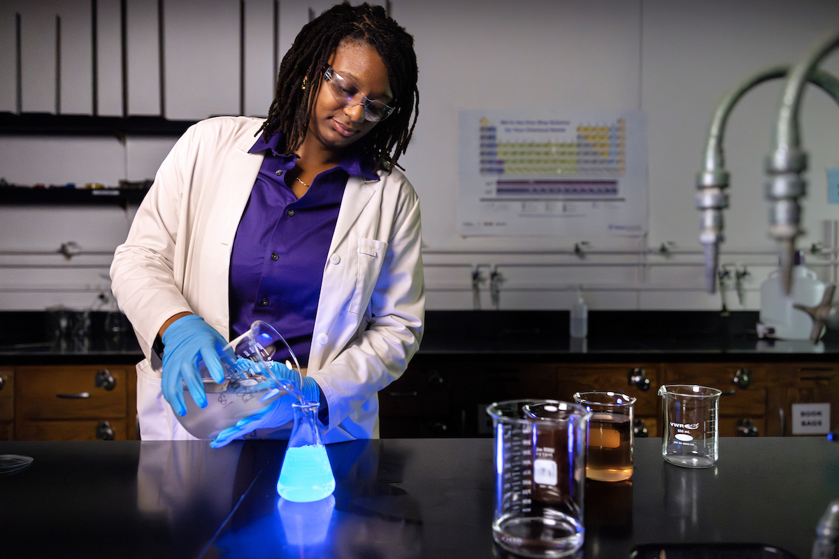 Kayla Cureaux in Lab