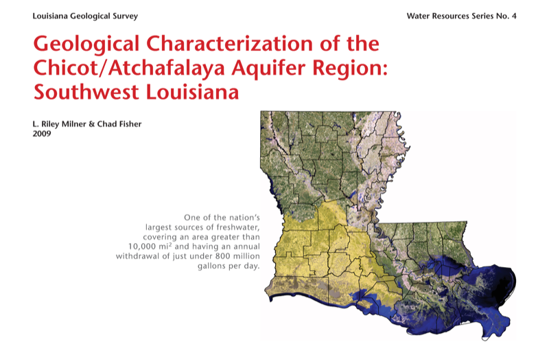 Geological Characterization of the Chicot/Atchafalaya Aquifer Region: Southwest Louisiana.